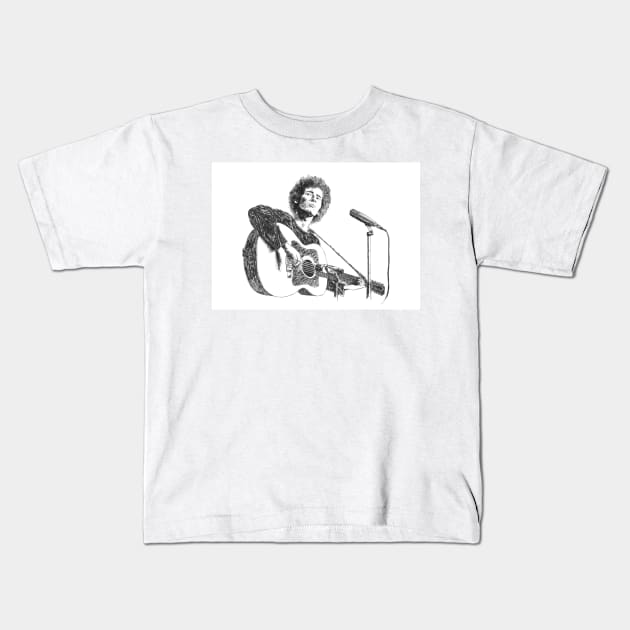 Tim Buckley Original Hand Drawn Ink Artwork Kids T-Shirt by HamiltonArt